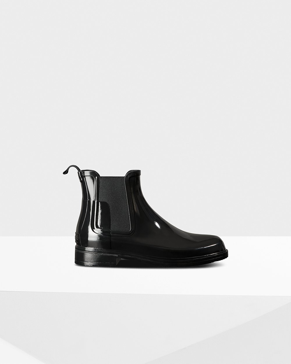 Hunter Hombre Refined Slim Fit Gloss - Botas Chelsea Negras - 195-VJAKFC